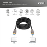 Digitus AK-330126-200-S, Câble Noir