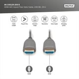 Digitus Câble à fibre optique hybride HDMI AOC, UHD 8K Noir