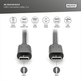 Digitus Câble de connexion USB 2.0 USB-C > USB-C Noir