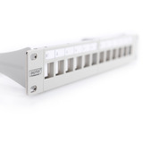 Digitus Panneau de brassage modulaire, 12 ports, non équipé Gris