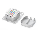Digitus Prise de données CAT.6A, encastrée, blindée, 2x RJ-45 LSA, Boîte de jonction Blanc