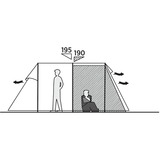 Easy Camp Tunnelzelt Menorca 500 Light Grey, Tente Gris clair/Bleu