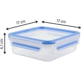 Emsa Clip & Close Rectangulaire Boîte 0,85 L Bleu, Transparent 1 pièce(s) Transparent/Bleu, Boîte, Rectangulaire, 0,85 L, Bleu, Transparent, Plastique, 4 h