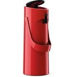 Emsa PONZA thermos 1,9 L Rouge, Verseuse isotherme Rouge brillant, 1,9 L, Rouge, Acrylonitrile-Butadiène-Styrène (ABS), Polypropylène (PP), 12 h, 24 h, 170 mm