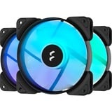 Fractal Design Aspect 12 RGB Black Frame 3-pack, Ventilateur de boîtier Noir/Blanc, 3 pièces, connexion de ventilateur à 3 broches