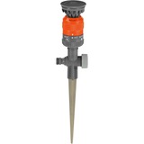 GARDENA Turbine Vario sur pic Comfort, Arroseur Gris/Orange, Système d'aspersion d'eau circulaire, 225 m²