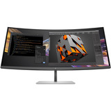 HP Pro 738pu Thunderbolt 4-Monitor 37.5" UltraWide incurvé Noir/argent, 1x DisplayPort, 1x HDMI, 2x USB-C, 5x USB-A, 2x Thunderbolt, 1x RJ-45, 5 pouces - 738pu, 95,2 cm (37.5"), 3840 x 1600 pixels, Wide Quad HD+, LCD, 5 ms, Noir