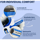 HUDORA Gants de gardien pour enfants, bleu, taille M Bleu/Blanc
