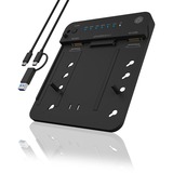 ICY BOX IB-2915MSCL-C31 USB 3.2 Gen 2 (3.1 Gen 2) Type-C Noir, Station d'accueil HDD, SSD, SATA, Série ATA II, Série ATA III, 2.5,3.5,M.2, USB 3.2 Gen 2 (3.1 Gen 2) Type-C, Noir, Plastique