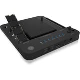 ICY BOX IB-2915MSCL-C31 USB 3.2 Gen 2 (3.1 Gen 2) Type-C Noir, Station d'accueil HDD, SSD, SATA, Série ATA II, Série ATA III, 2.5,3.5,M.2, USB 3.2 Gen 2 (3.1 Gen 2) Type-C, Noir, Plastique