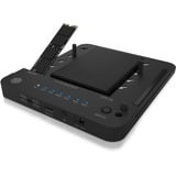 ICY BOX IB-2915MSCL-C31 USB 3.2 Gen 2 (3.1 Gen 2) Type-C Noir, Station d'accueil HDD, SSD, SATA, Série ATA II, Série ATA III, 2.5,3.5,M.2, USB 3.2 Gen 2 (3.1 Gen 2) Type-C, Noir, Plastique