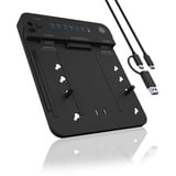 ICY BOX IB-2915MSCL-C31 USB 3.2 Gen 2 (3.1 Gen 2) Type-C Noir, Station d'accueil HDD, SSD, SATA, Série ATA II, Série ATA III, 2.5,3.5,M.2, USB 3.2 Gen 2 (3.1 Gen 2) Type-C, Noir, Plastique