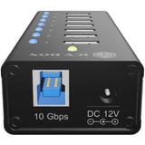 ICY BOX IB-AC618a, Hub USB Noir