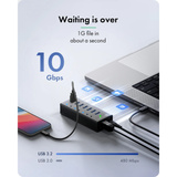 ICY BOX IB-AC618a, Hub USB Noir