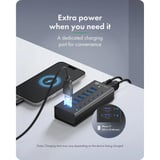 ICY BOX IB-AC618a, Hub USB Noir