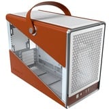 Montech Heritage boîtier mini tower Blanc/Marron | 2x USB-A | 1x USB-C | Verre Trempé