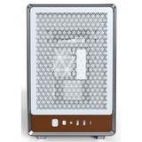 Montech Heritage boîtier mini tower Blanc/Marron | 2x USB-A | 1x USB-C | Verre Trempé