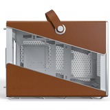 Montech Heritage boîtier mini tower Blanc/Marron | 2x USB-A | 1x USB-C | Verre Trempé