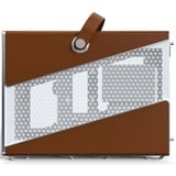 Montech Heritage boîtier mini tower Blanc/Marron | 2x USB-A | 1x USB-C | Verre Trempé