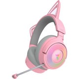 Razer Kraken Kitty V3 Pro Quartz casque gaming over-ear Rose/gris, RGB, 2.4 GHz / Bluetooth / USB