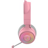 Razer Kraken Kitty V3 Pro Quartz casque gaming over-ear Rose/gris, RGB, 2.4 GHz / Bluetooth / USB