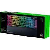 Razer Ornata V3 clavier USB QWERTZ Allemand Noir Noir, Layout DE (QWERTZ), Razer Hybrid-Mecha-Membran, 100%, Taille réelle (100 %), USB, Clavier à membrane, QWERTZ, LED RGB, Noir