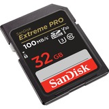 SanDisk Extreme PRO SDHC 32 Go, Carte mémoire Noir, UHS-I, Class 10, U3, V30