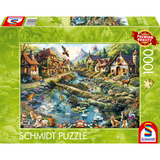 Schmidt Spiele Petit village au bord de la forêt, Puzzle 