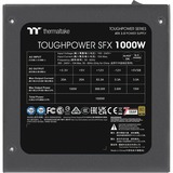 Thermaltake Toughpower SFX 1000W alimentation  Noir, 4x PCIe, Gestion des câbles