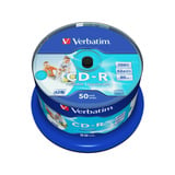 Verbatim CD-R 700 MB 52x, 50 pièces, Imprimable