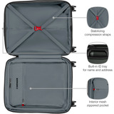 Wenger Prymo Carry-On, valise coque, Valise à roulettes Anthracite