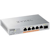 Zyxel XMG-105HP Non-géré 2.5G Ethernet (100/1000/2500) Connexion Ethernet, supportant l'alimentation via ce port (PoE) Argent, Switch Non-géré, 2.5G Ethernet (100/1000/2500), Connexion Ethernet, supportant l'alimentation via ce port (PoE)