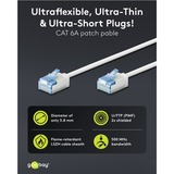 goobay Câble de raccordement ultraflexible Cat.6a slim, U/FTP Blanc