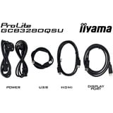 iiyama G-MASTER GCB3280QSU-B2 écran plat de PC 80 cm (31.5") 2560 x 1440 pixels Dual QHD LED Noir Moniteur gaming incurvé Noir (Mat), 1x DisplayPort, 2x HDMI, 4x USB-A, 180 Hz, 80 cm (31.5"), 2560 x 1440 pixels, Dual QHD, LED, 0,2 ms, Noir