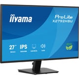 iiyama ProLite X2792HSU-B1 écran plat de PC 68,6 cm (27") 1920 x 1080 pixels Full HD LED Noir Moniteur  Noir (Mat), 68,6 cm (27"), 1920 x 1080 pixels, Full HD, LED, 3 ms, Noir