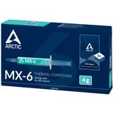 ARCTIC MX-6 combiné de dissipateurs thermiques Pâte thermoconductible 4 g, Pâtes thermiques Pâte thermoconductible, Gris, 4 g, 1 pièce(s), 66 mm, 120 mm