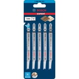 Bosch 2 608 900 551 Lame de scie sauteuse, à chantourner et sabre Lames de scie sauteuse Acier fin au carbone 5 pièce(s) Lames de scie sauteuse, Bois, Acier fin au carbone, Gris, 2,2 mm, 5 cm