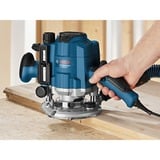 Bosch GOF 1250 CE Noir, Bleu 24000 tr/min 1250 W, Fraiseuse Bleu, Noir, Bleu, 24000 tr/min, 6, 8 (5/16"), 10000 tr/min, 6 cm, 5,5 m/s²