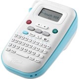 Brother PT-N10 - Étiqueteuse portable pour la maison et le bureau Blanc/Bleu clair, Transfert thermique, 180 x 180 DPI, 9 mm/sec, Couleur, Bleu, Blanc