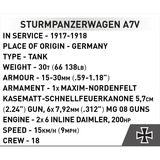 COBI Sturmpanzerwagen A7V, Jouets de construction 