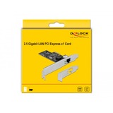 DeLOCK Carte PCI Express x1 vers 1x RJ45 2.5 Gigabit LAN i225, Carte réseau 