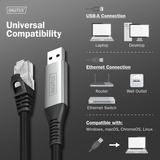 Digitus Câble Ethernet USB-A 3.2 Gen1 > RJ-45, 1Gbit/s, Adaptateur Noir