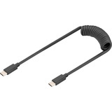 Digitus Câble en spirale USB 2.0 USB-C > USB-C Noir