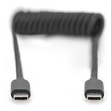 Digitus Câble en spirale USB 2.0 USB-C > USB-C Noir