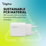 Digitus Chargeur USB GaN 30W, 1x USB-C, 1x USB-A Blanc, 1x USB-C, 1x USB-A