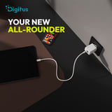 Digitus Chargeur USB GaN 30W, 1x USB-C, 1x USB-A Blanc, 1x USB-C, 1x USB-A