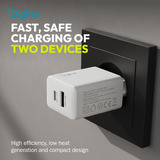 Digitus Chargeur USB GaN 30W, 1x USB-C, 1x USB-A Blanc, 1x USB-C, 1x USB-A