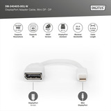 Digitus DB-340405-001-W, Adaptateur Blanc