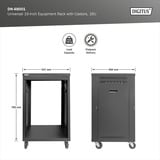 Digitus Rack universel 19 pouces avec roulettes, Boîtier de serveur en rack Noir