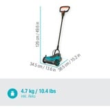 GARDENA HandyMower 22/18V P4A, Tondeuse à gazon Gris/Turquoise, 14620-20, Batterie incluse